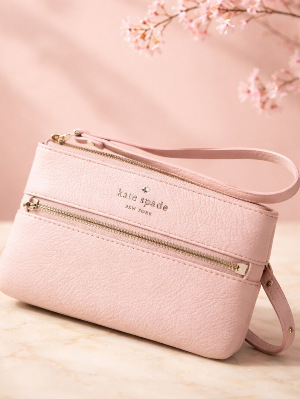 Kate Spade Pink Leather Wristlet